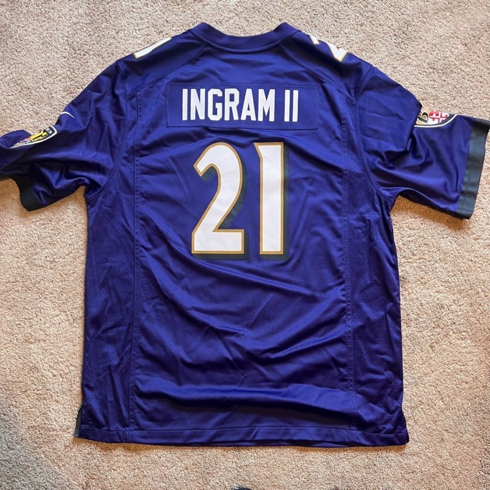 Baltimore Ravens Ingram Football Jersey - Picture 3 of 4